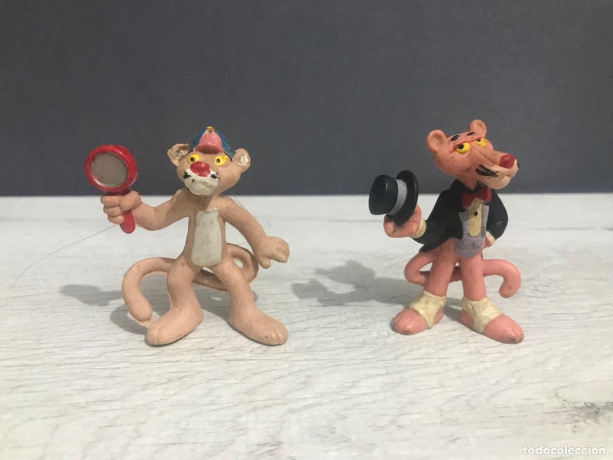 Figuras de goma y PVC: Lote de 2 panteras rosa - Foto 1