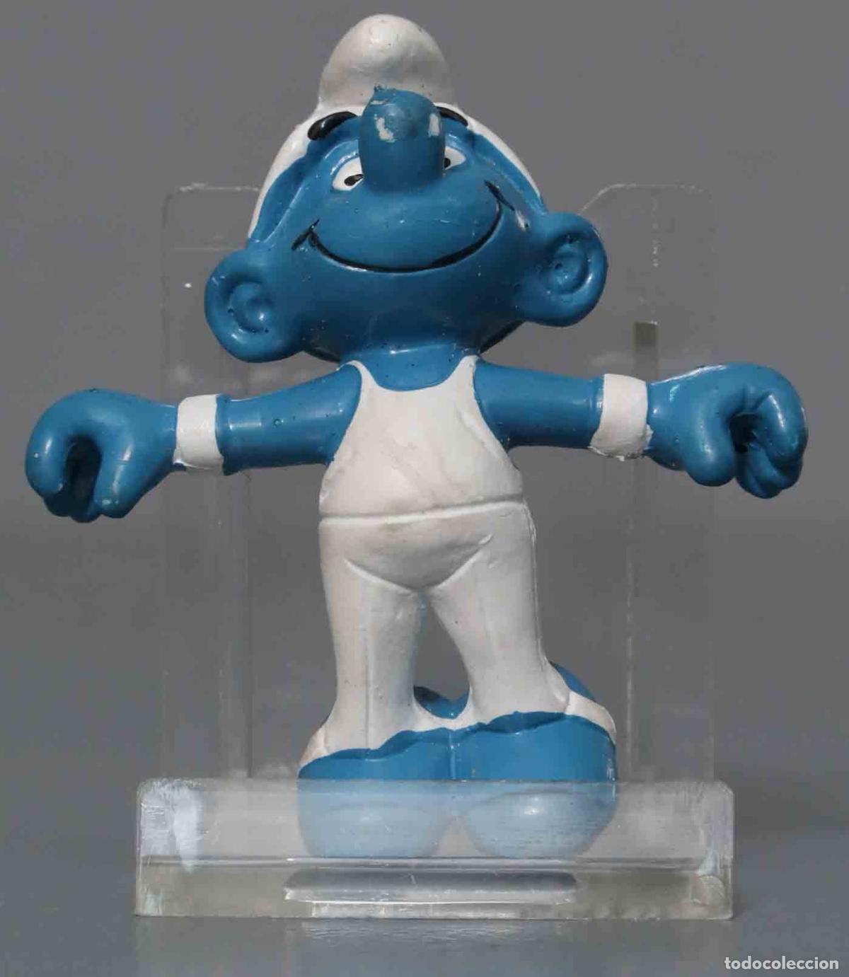 Figuras de goma y PVC: PITUFO. GIMNASTA. PVC - Foto 1