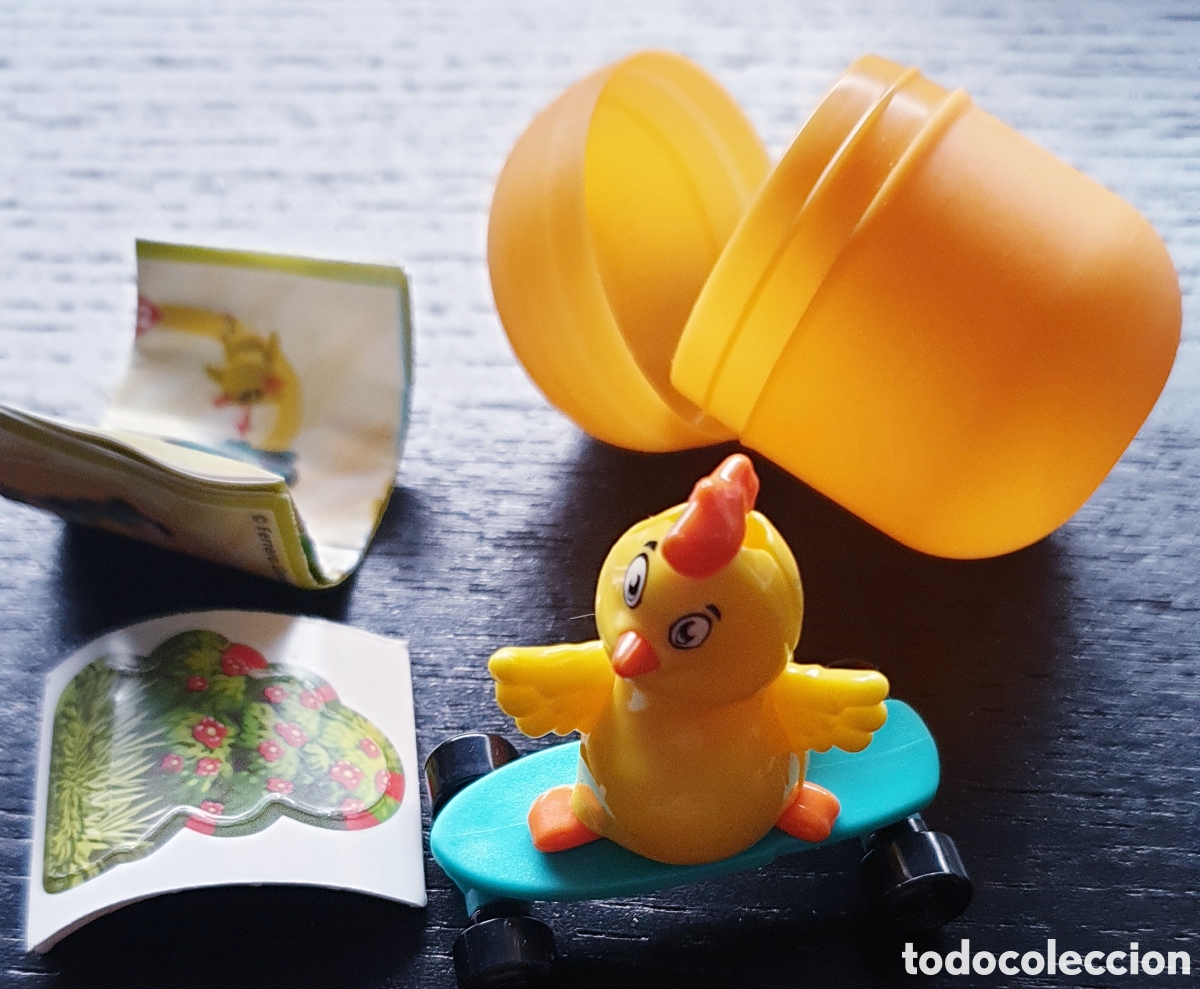 Figuras de goma Kinder: POLLITO OBSEQUIO KINDER COMPLETO - Foto 1
