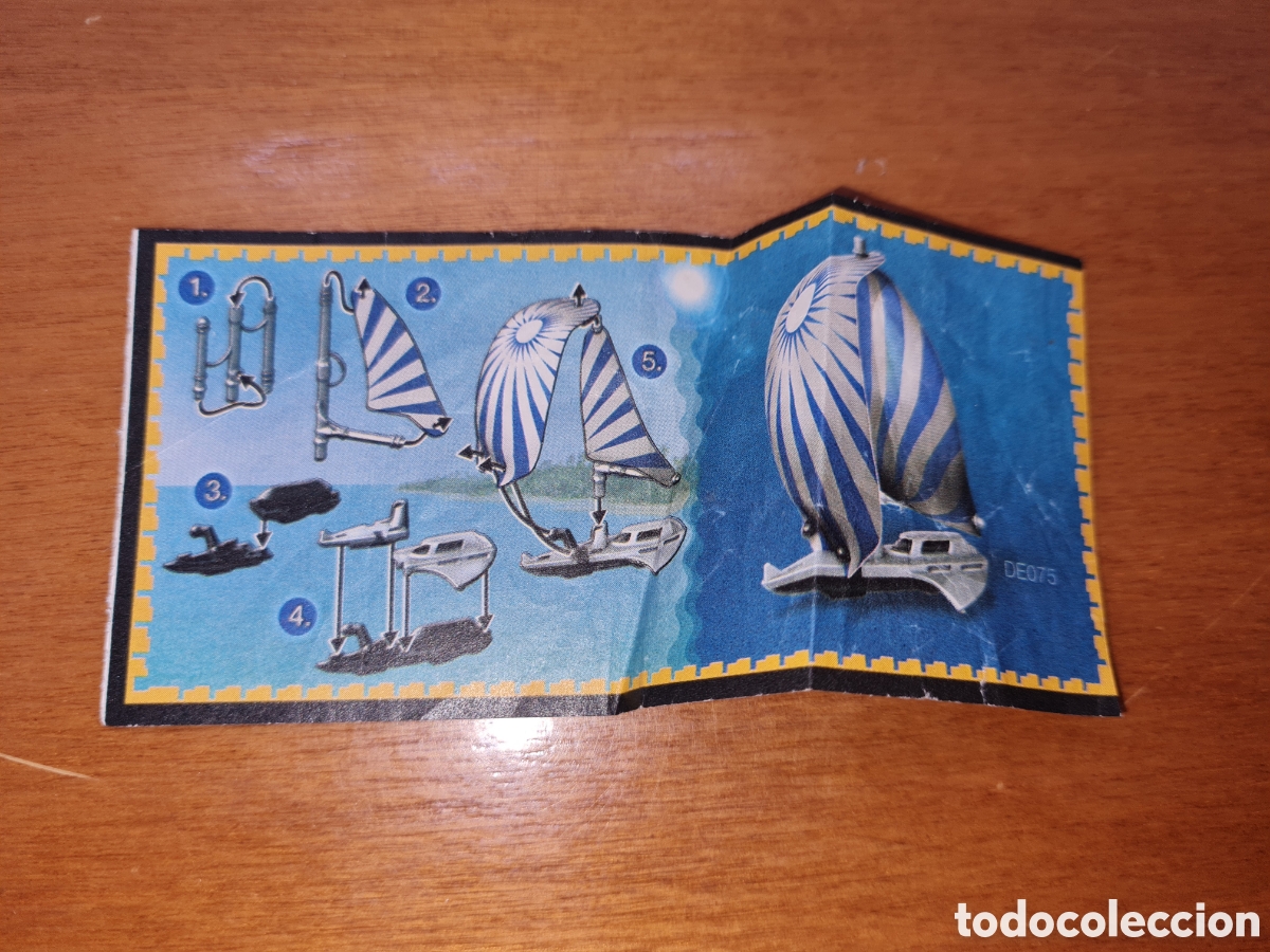Figure di Gomma e PVC: Bpz kinder papel instrucciones DE075 barco vela folleto figuras Ferrero antigua (bol 3)