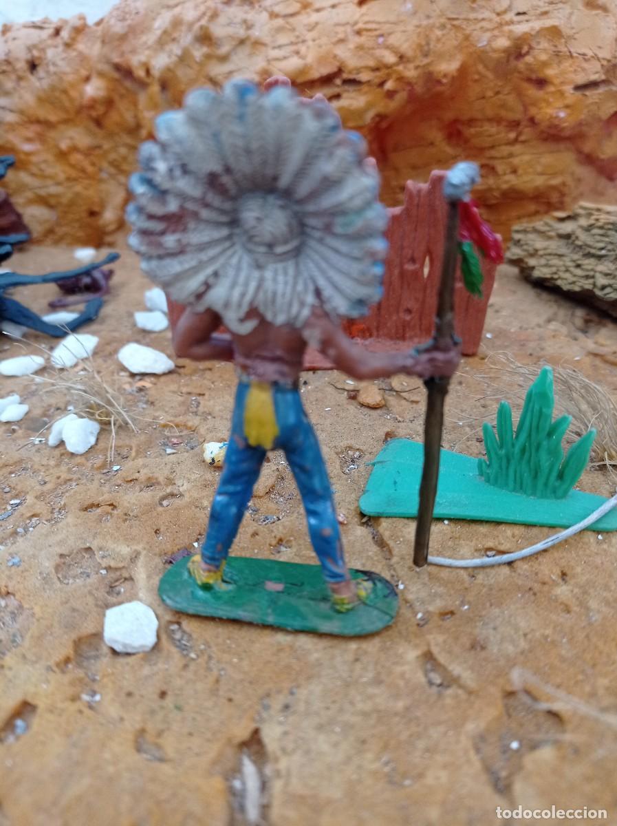 Figuras de goma y PVC: Indio de jecsan con lanza - Foto 2