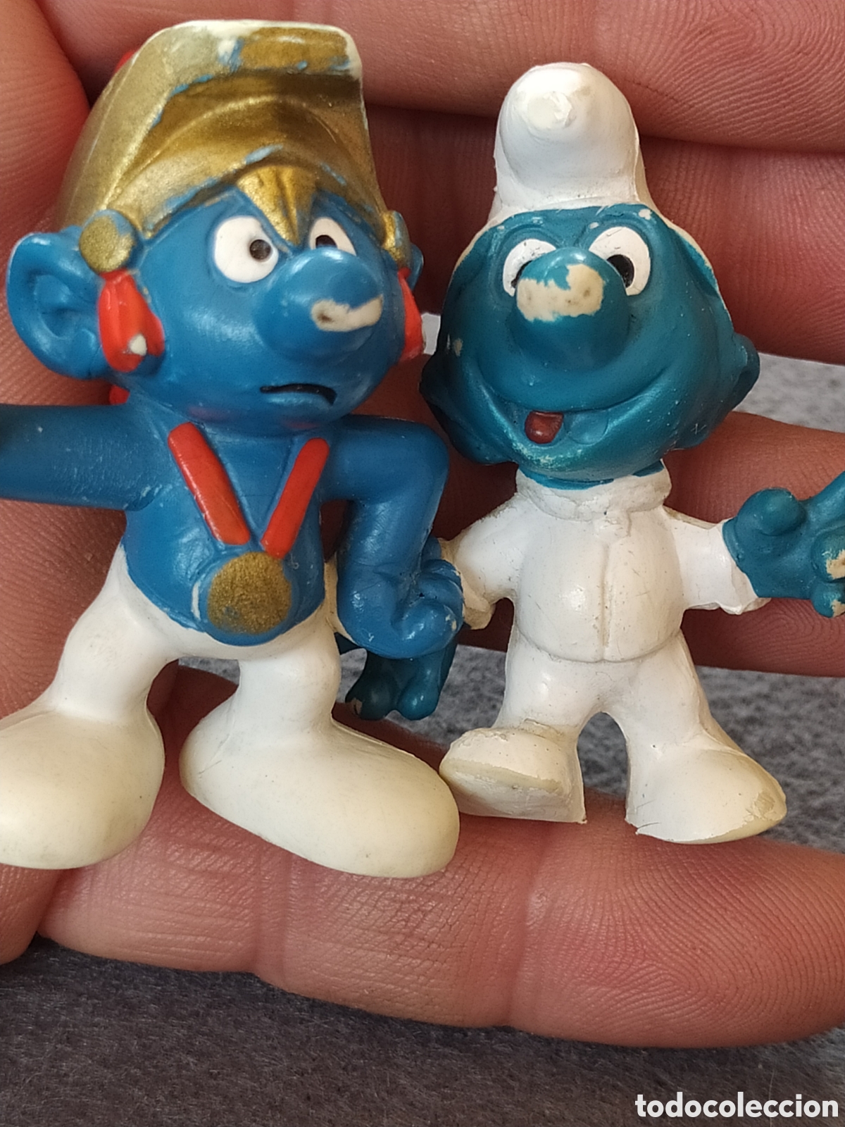 Figuras de goma y PVC: LOTE 18 PITUFOS PEYO SCHLEICH - Foto 2