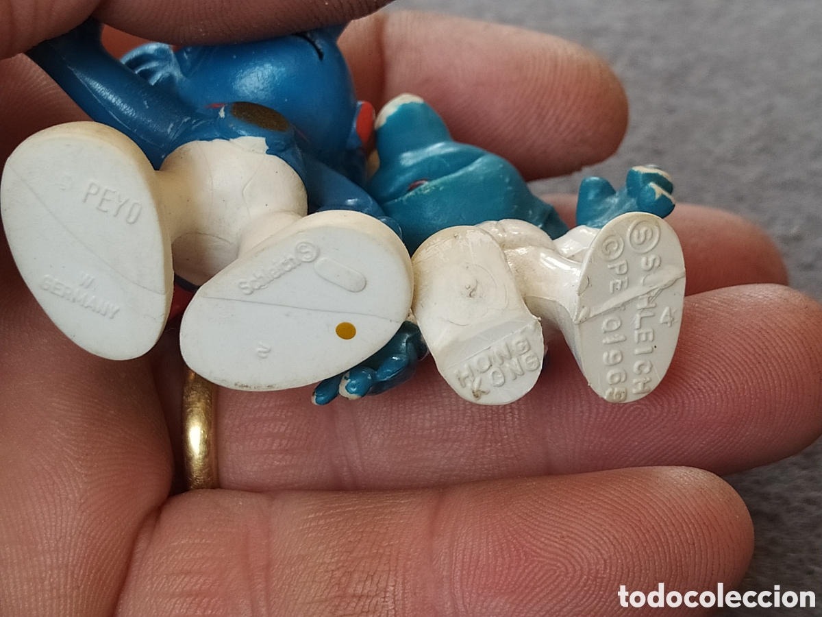 Figuras de goma y PVC: LOTE 18 PITUFOS PEYO SCHLEICH - Foto 3
