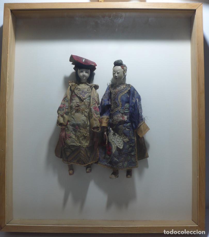 Figuras de goma y PVC: PAREJA DE MU&Ntilde;ECOS CHINOS - Foto 1