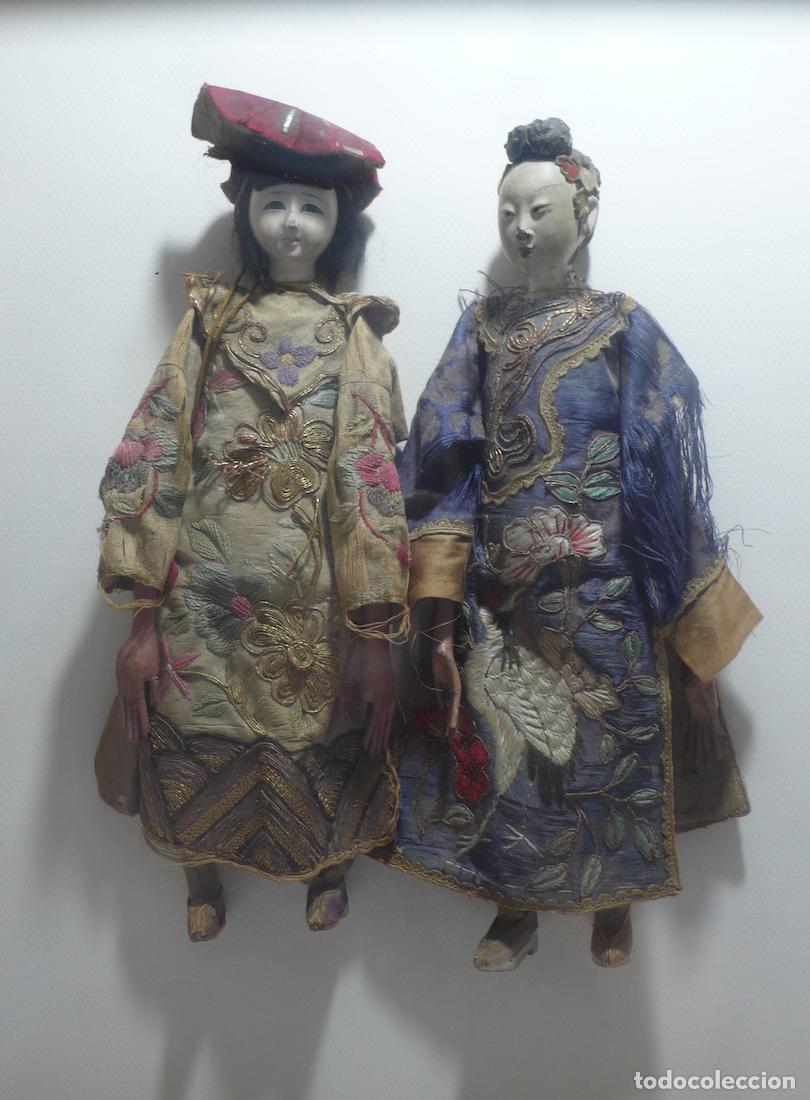 Figuras de goma y PVC: PAREJA DE MU&Ntilde;ECOS CHINOS - Foto 2