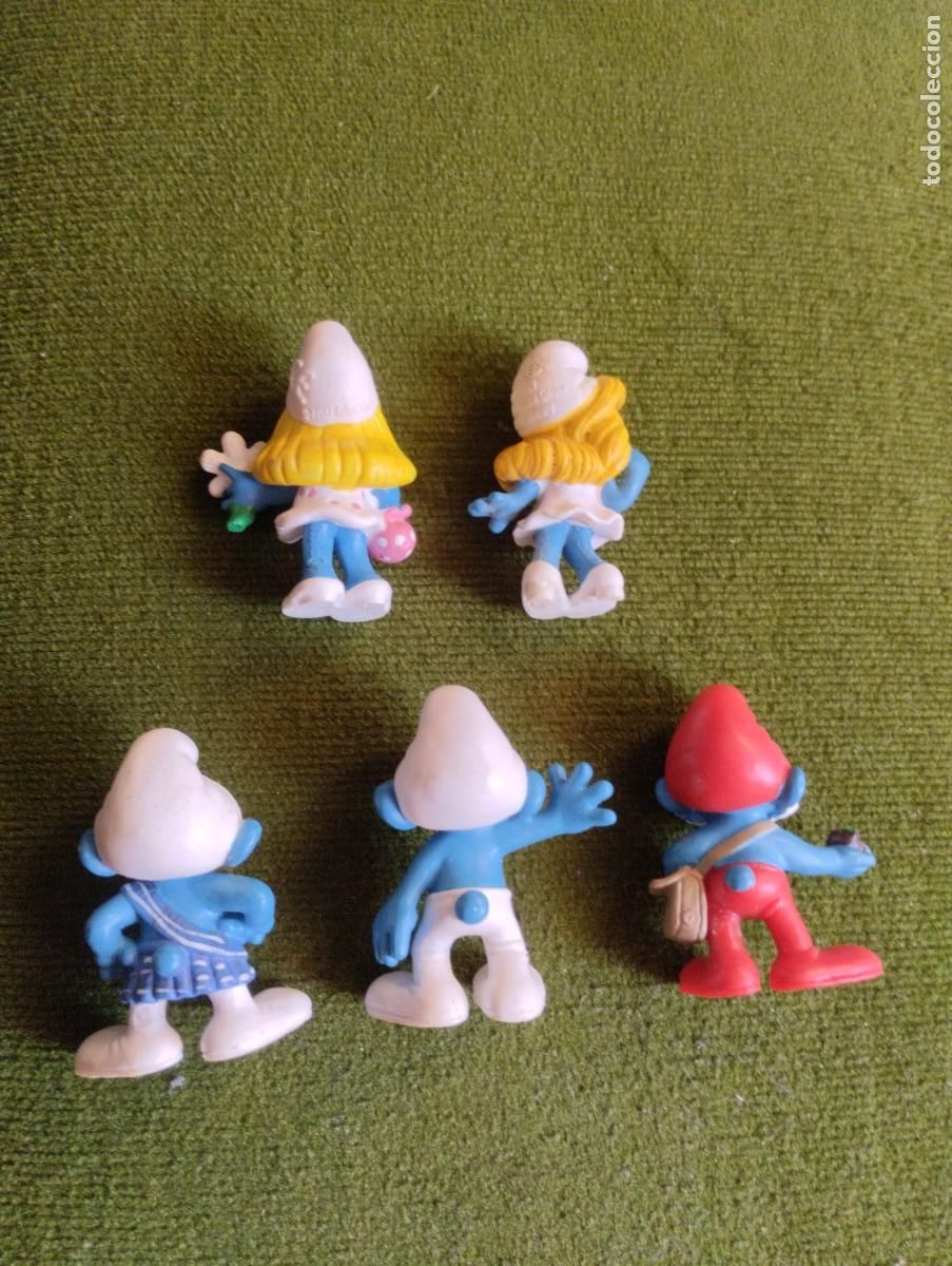 Figuras de goma y PVC: Lote Pitufos de goma - Foto 2