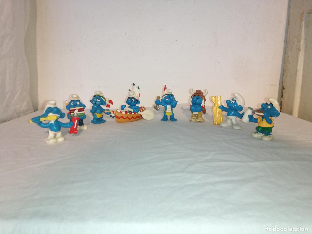 Figuras de goma y PVC: Lote de 8 pitufos peyo - Foto 1