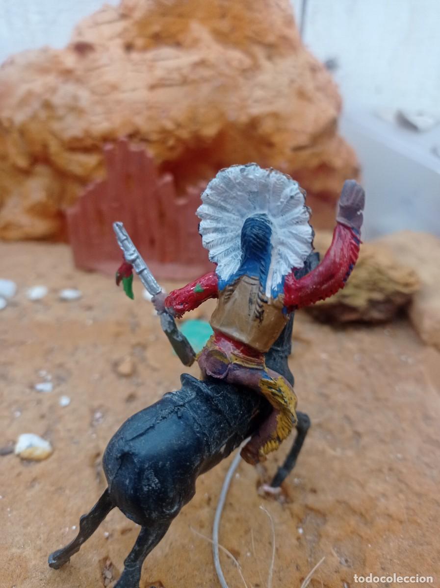 Figuras de goma y PVC: Indio con caballo de comansi - Foto 2