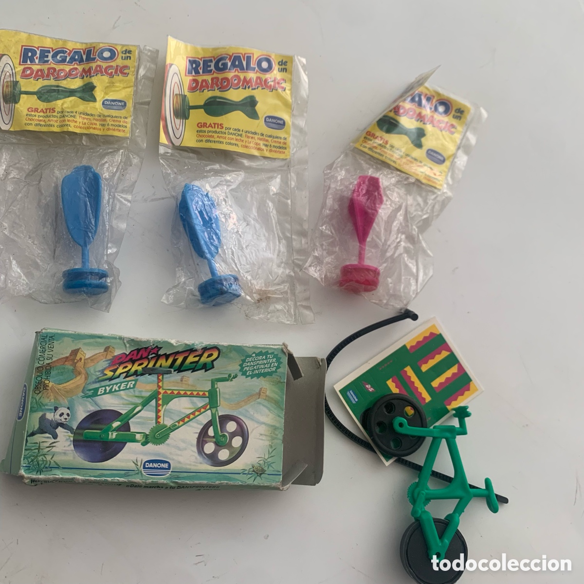 Figuras de goma y PVC: LOTE DAN SPRINTER DANONE BYKER y DARDOMAGIC - Foto 1