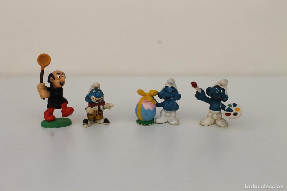 Figuras de goma y PVC: 4 FIGURAS DE PITUFOS PVC - Foto 1