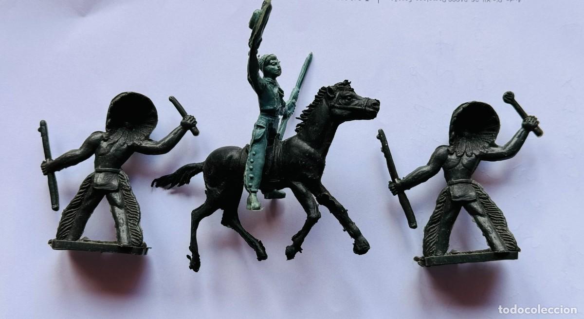 Figuras de goma y PVC: FIGURAS PLASTICO INDIOS Y VAQUERO A CABALLO - Foto 4