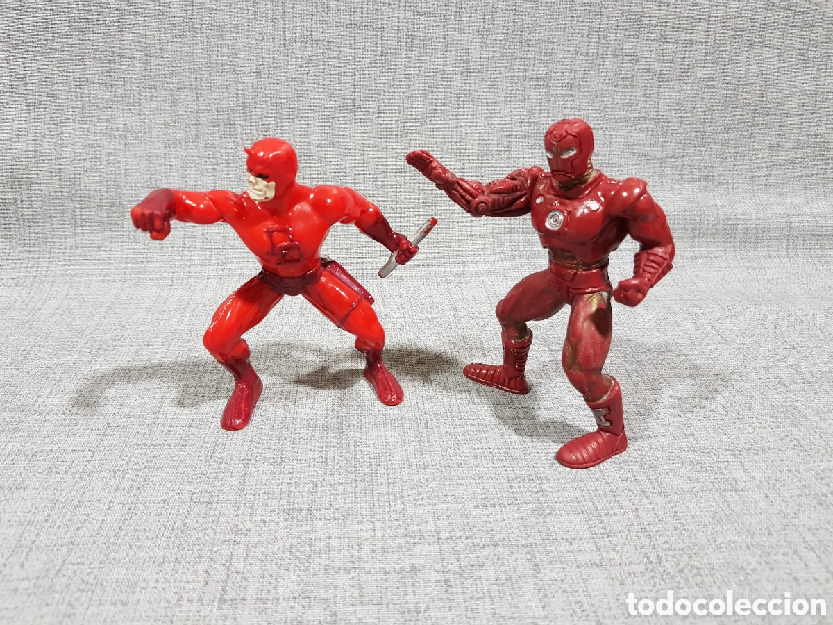 Figuras de goma y PVC: FIGURAS DARE DEVIL Y IRON MAN. MARCA YOLANDA. A&Ntilde;O 1996 - Foto 1