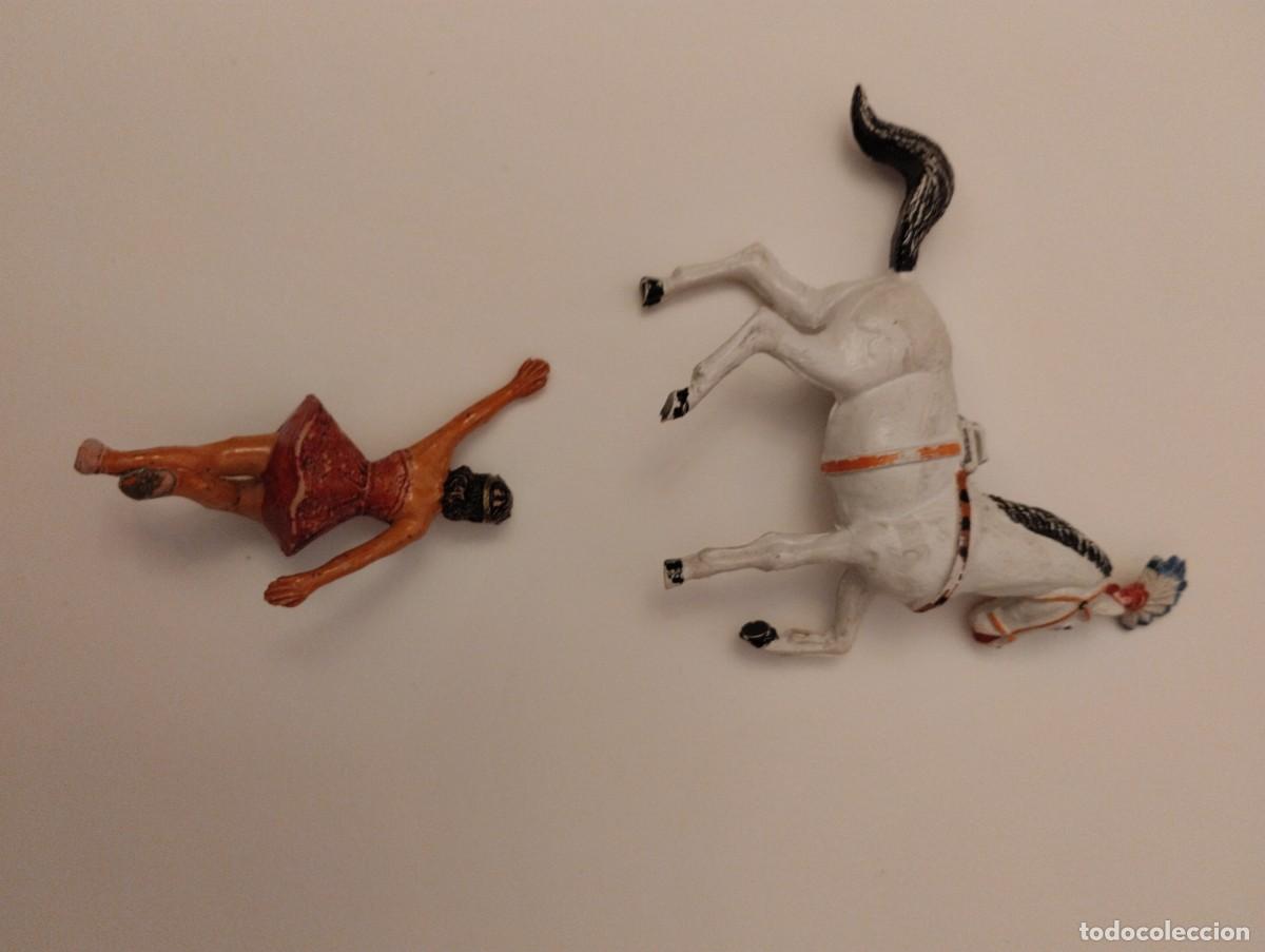 Figuras de goma y PVC: Mujer equilibrista con su caballo. Jecsan - Foto 4