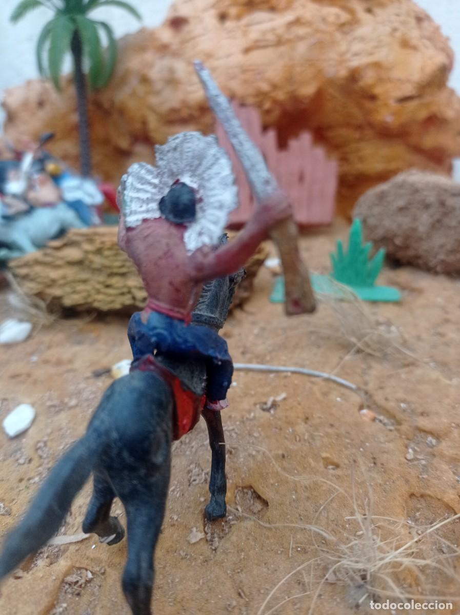 Figuras de goma y PVC: Indio con caballo de comansi - Foto 2