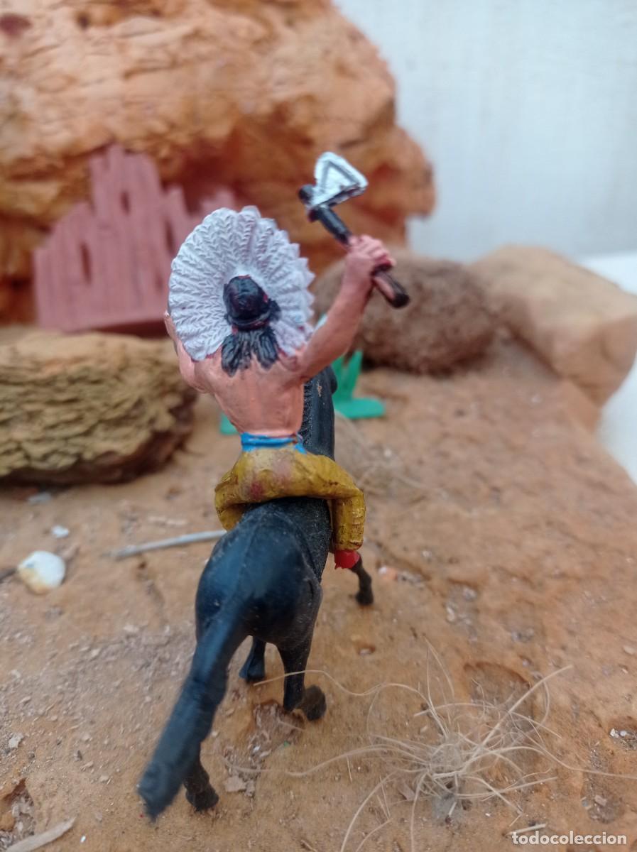 Figuras de goma y PVC: Indio con caballo de comansi - Foto 2