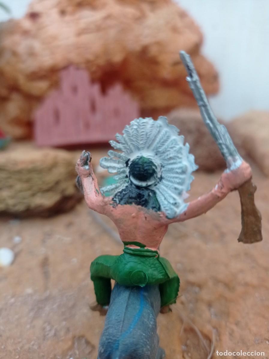 Figuras de goma y PVC: Indio con caballo de comansi - Foto 2