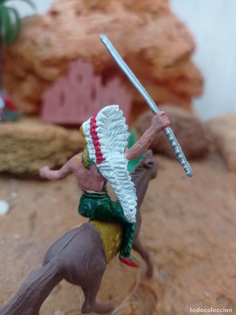 Figuras de goma y PVC: Indio con caballo de comansi - Foto 2