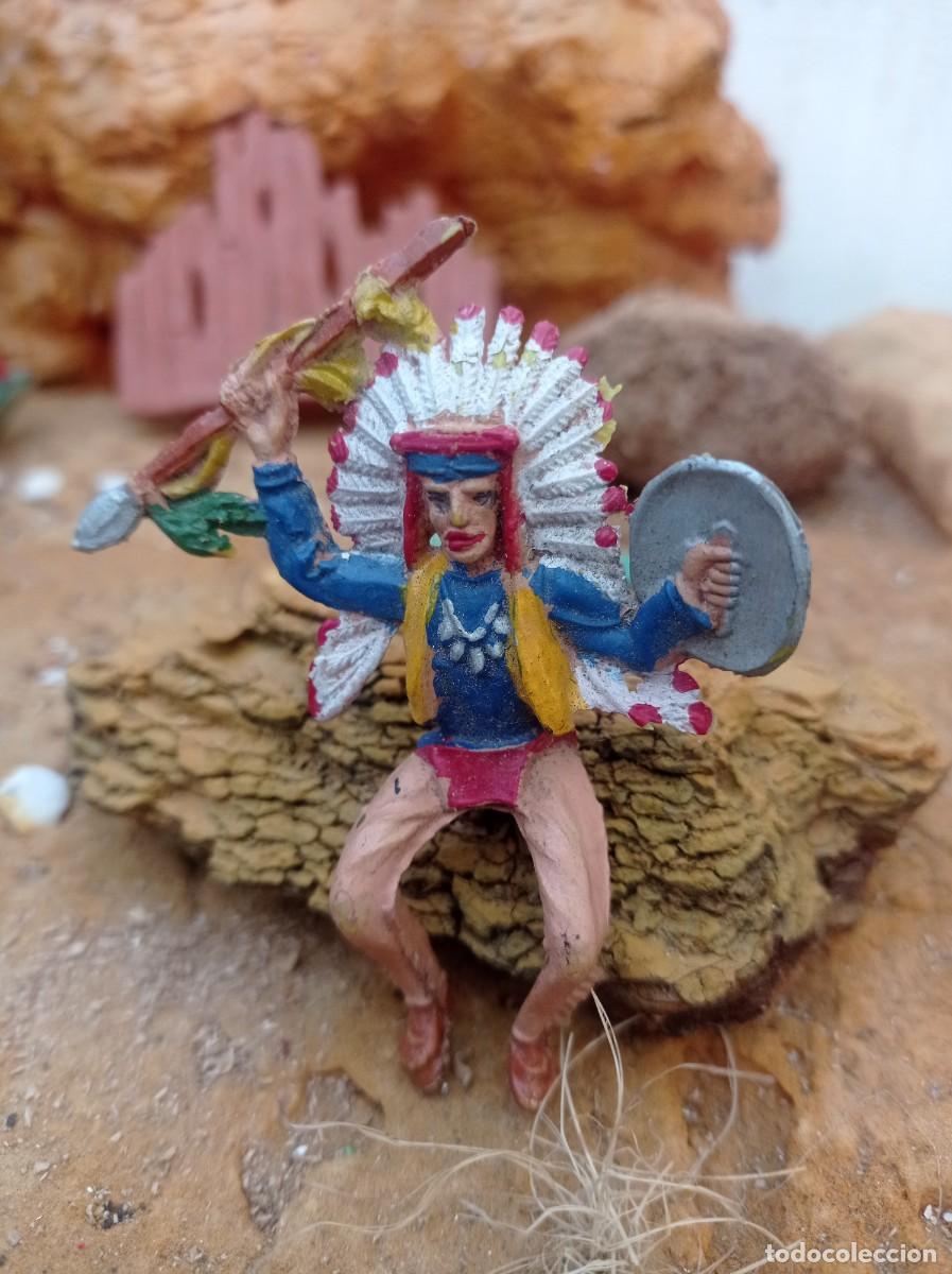 Figuras de goma y PVC: Indio con caballo de comansi - Foto 2