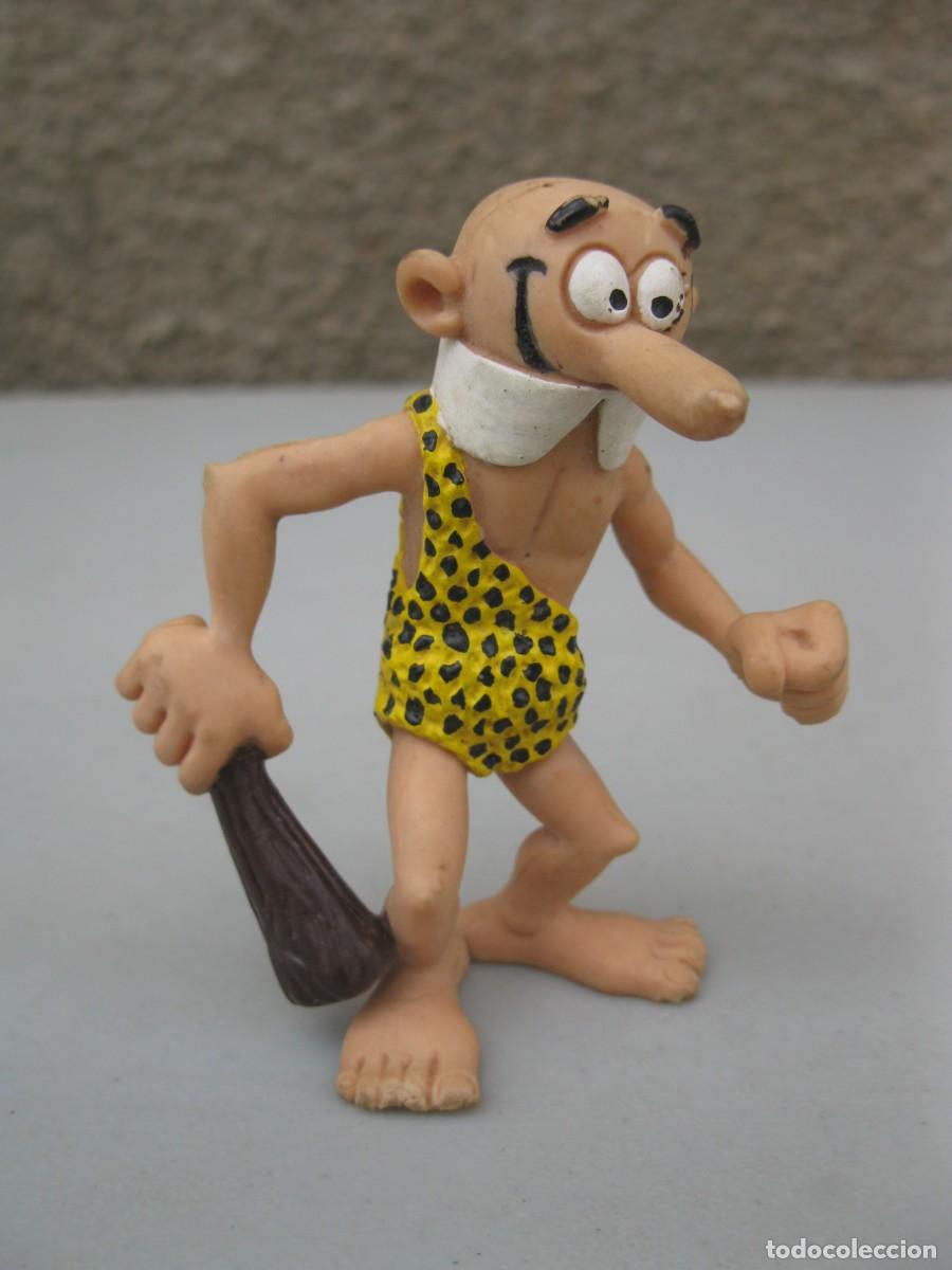Gummi- und PVC-Figuren: MORTADELO DISFRAZADO DE TROGLODITA - FIGURA DE PVC - CATALONIA PRESS - A&Ntilde;O 1986.