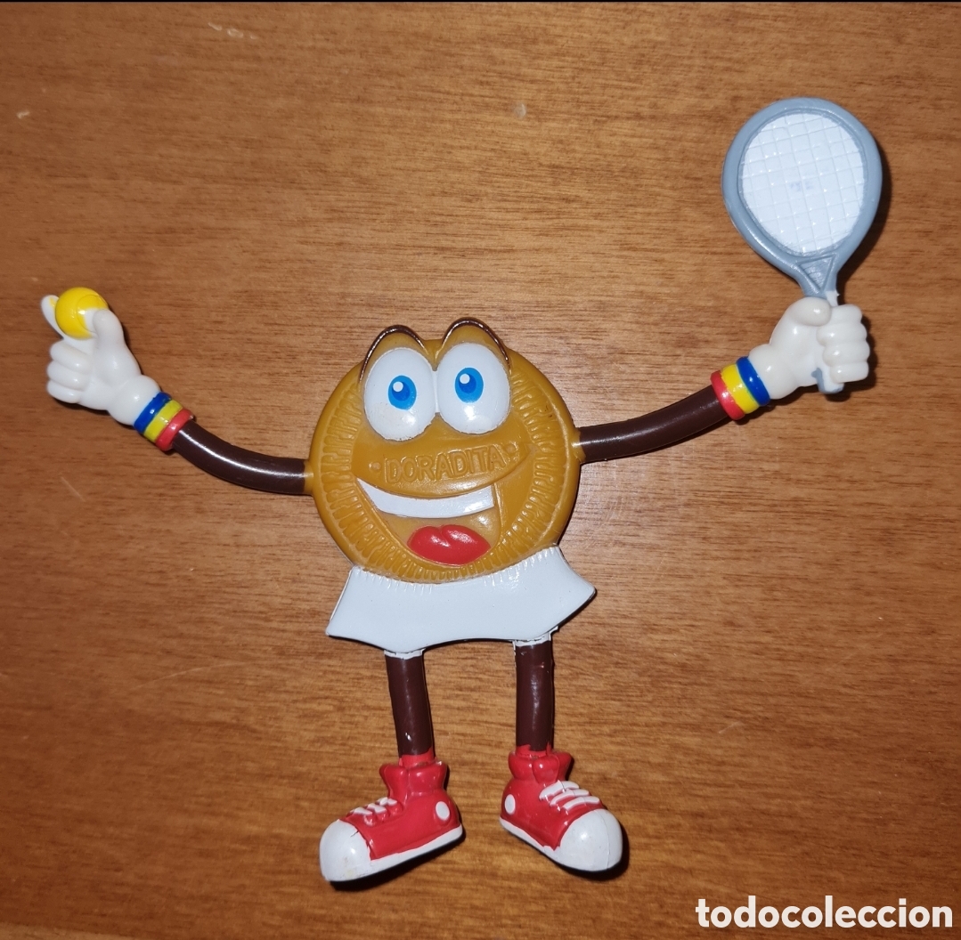 Figuras de Goma y PVC: Figura pvc goma flexible galleta Marb&uacute; Dorada Doradita tenis tenista mu&ntilde;eco a&ntilde;os 80 90 premium