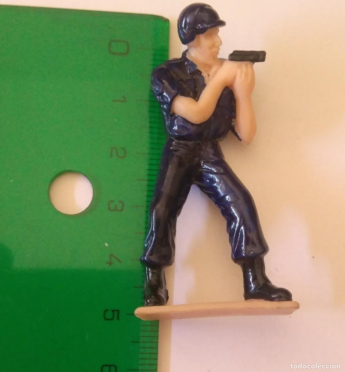 Figuras de Borracha e PVC: figura escala humana humano policia pistola agente miniatura mini pa diorama maqueta goma