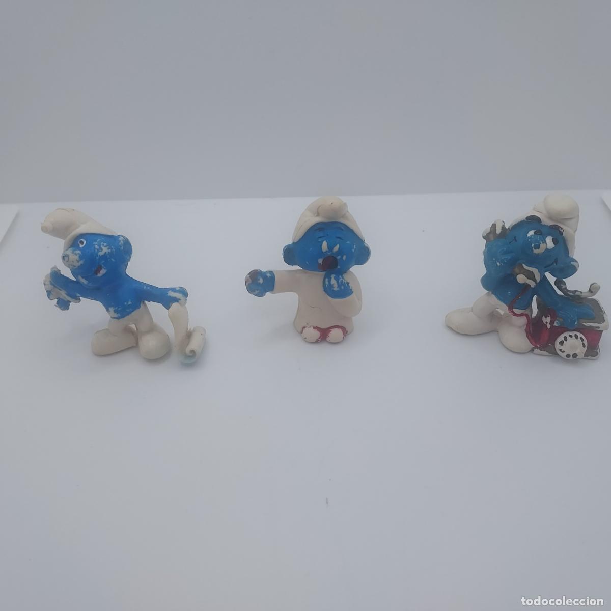 Figuras de goma y PVC: 3 Figuras pvc pitufos - Foto 1