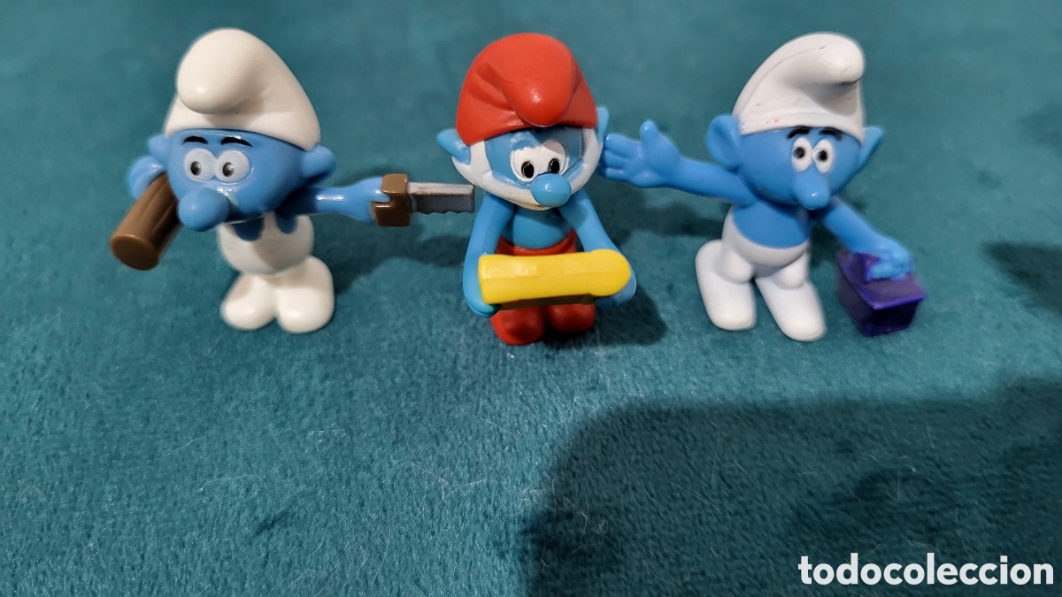 Figuras de goma Kinder: Figuras pitufos Kinder - Foto 1