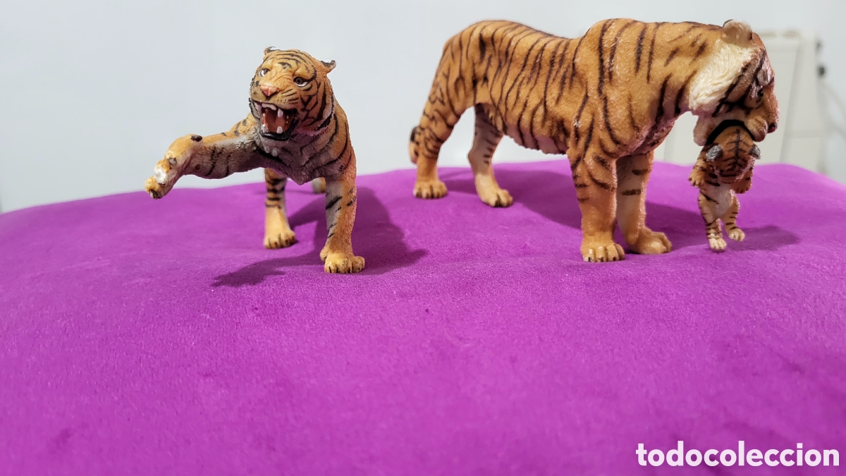 Figuras de goma y PVC: Figuras colecci&oacute;n tigres - Foto 3