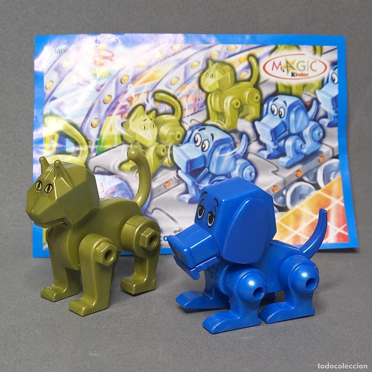 Figuras de goma Kinder: Colecci&oacute;n completa de Robots, perro y gato. Magic Kinder 2005 - Foto 1