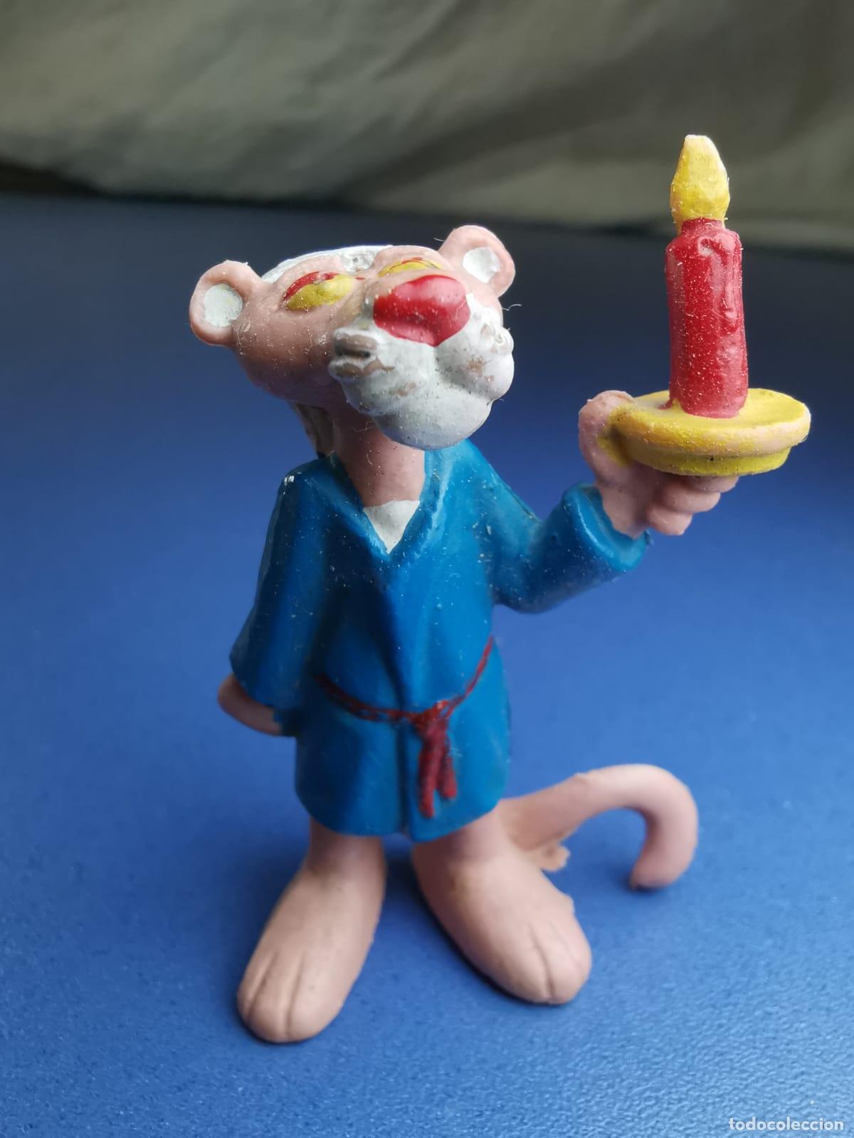 Figuras de goma y PVC: PANTERA ROSA - VELA / CANDELABRO - BATA AZUL - Foto 1