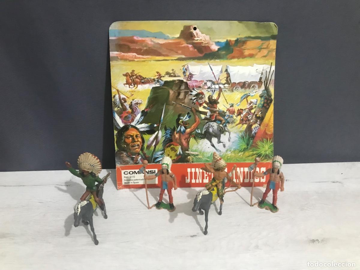 Figuras de goma y PVC: Jinetes indios comansi ref 210 - Foto 1