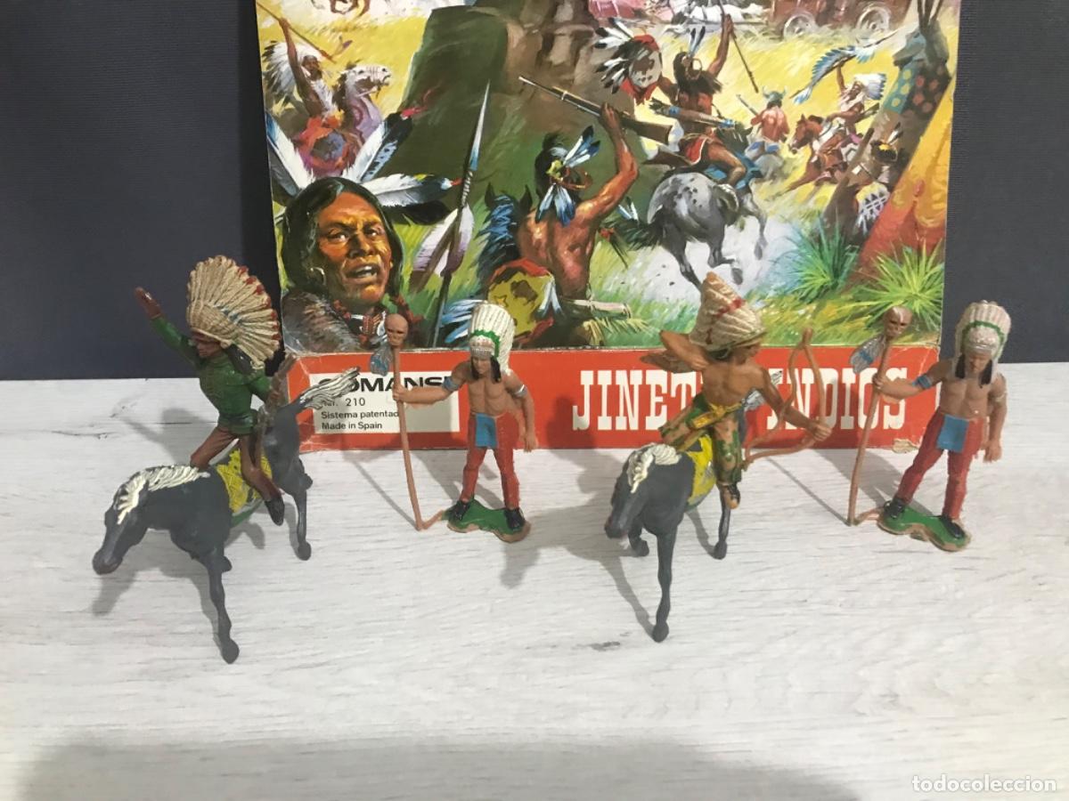 Figuras de goma y PVC: Jinetes indios comansi ref 210 - Foto 2