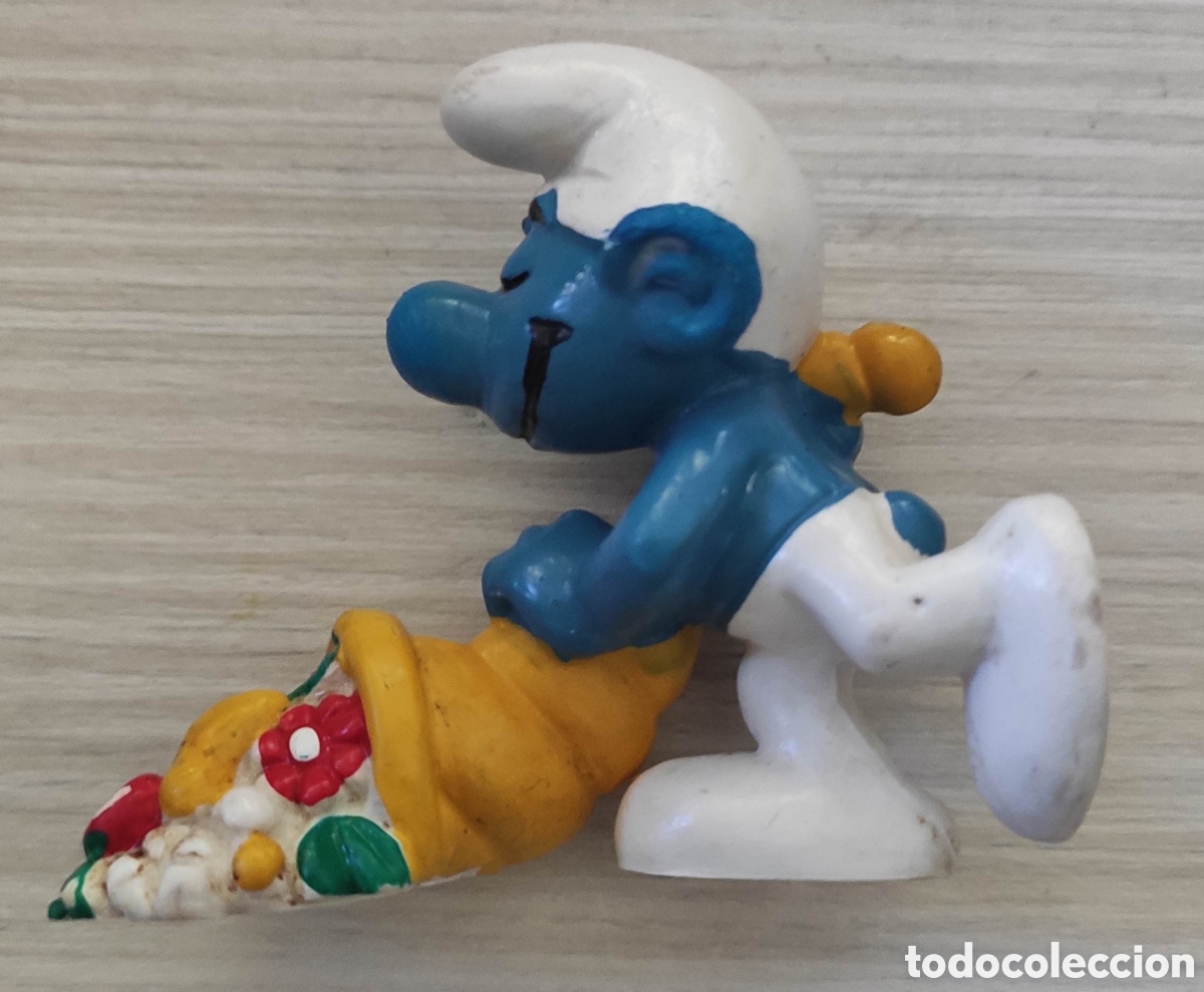 Figuras de goma y PVC: PITUFO PEYO SCHLEICH Cornucopia - Foto 1