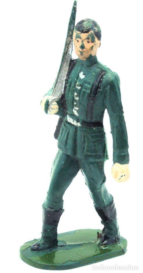 Figuras de Borracha e PVC: Antigua Figura en Goma . Guardia Civil Desfilando.Marca Bruver. Made in Spain.