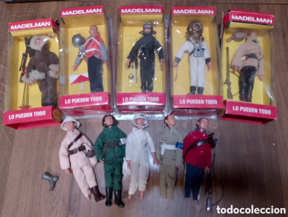 Figuras de goma y PVC: Lote de 10 mu&ntilde;ecos Madelman - Foto 1