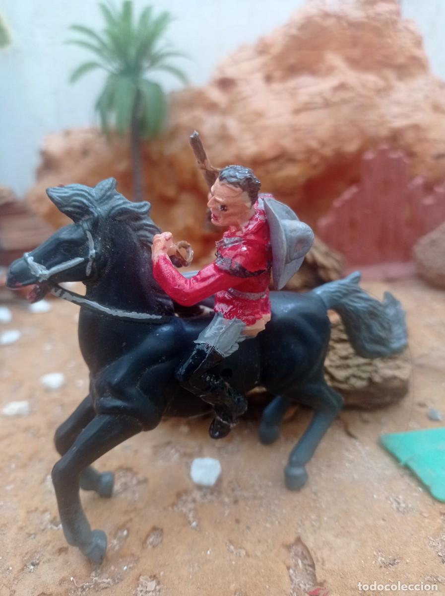 Figuras de goma y PVC: Vaquero y caballo de elastolin - Foto 2