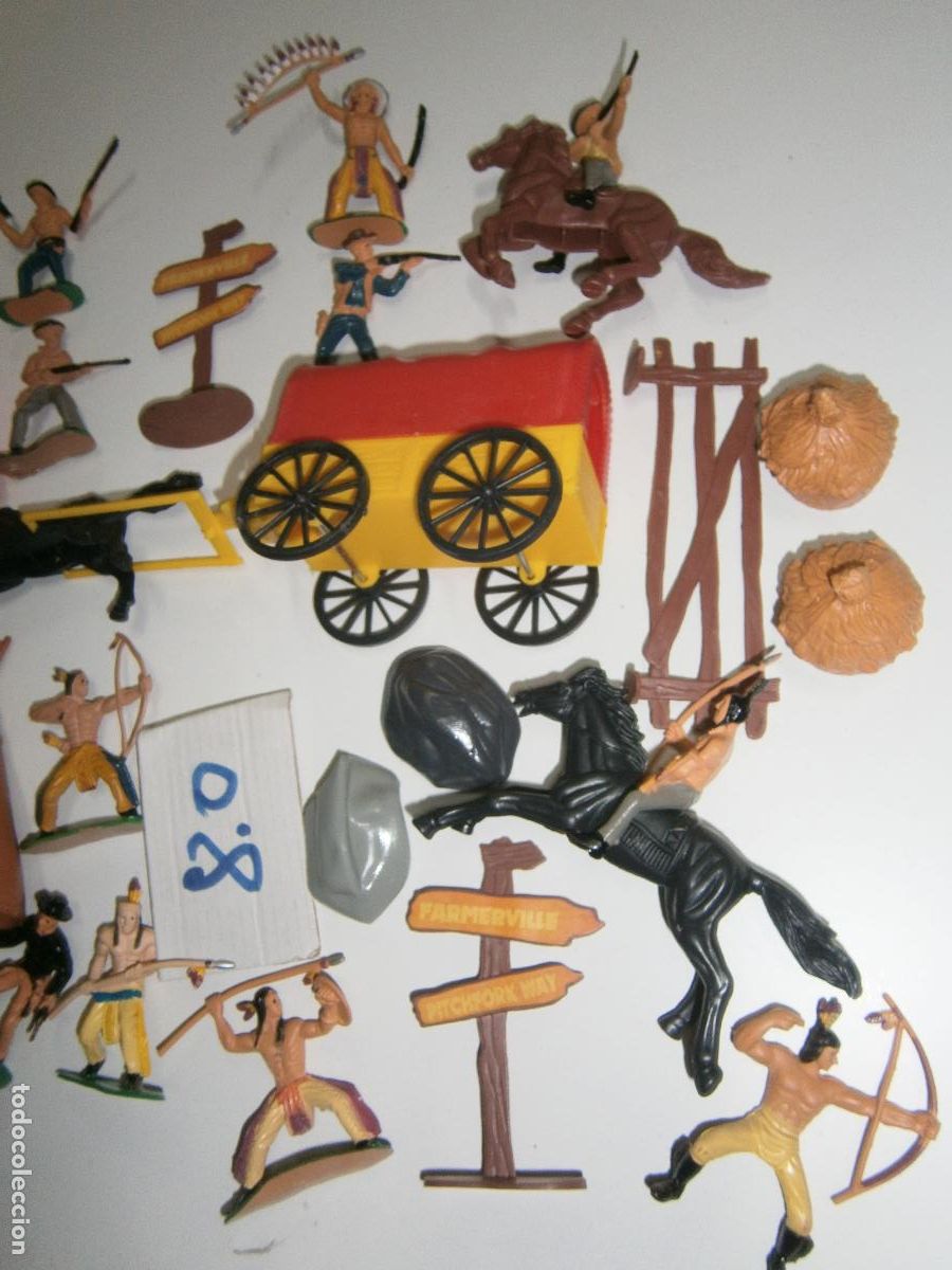 Figuras de goma y PVC: ESPECTACULAR LOTE DE FIGURAS Y COMPLEMENTOS DEL OESTE - Foto 3