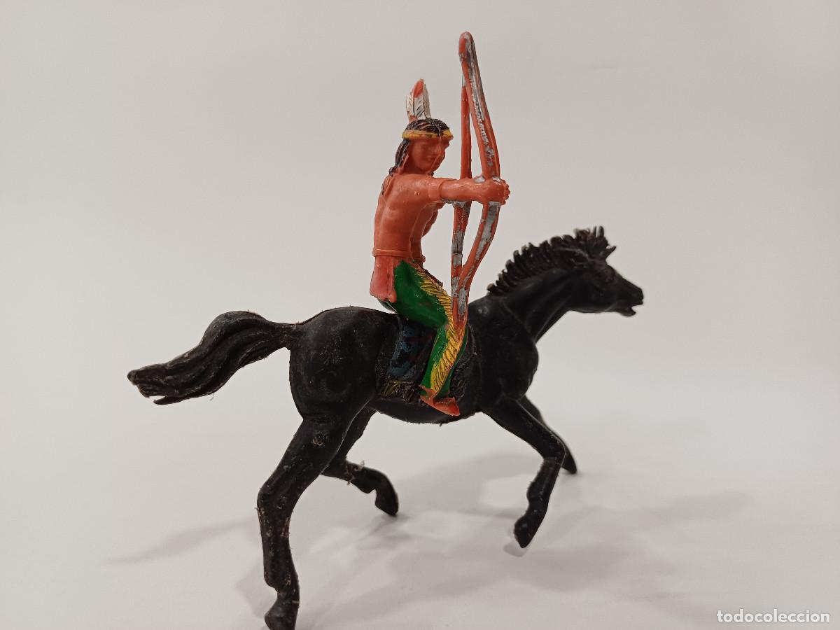 Figuras de goma y PVC: INDIO A CABALLO TIPO JECSAN. - Foto 1
