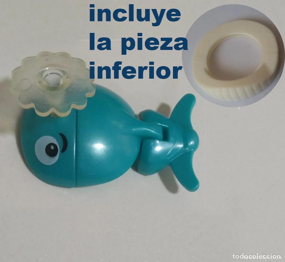Figuras de Borracha e PVC: kinder ballena figura secundario antiguo mu&ntilde;eco cetaceo figurita lupa k02 02