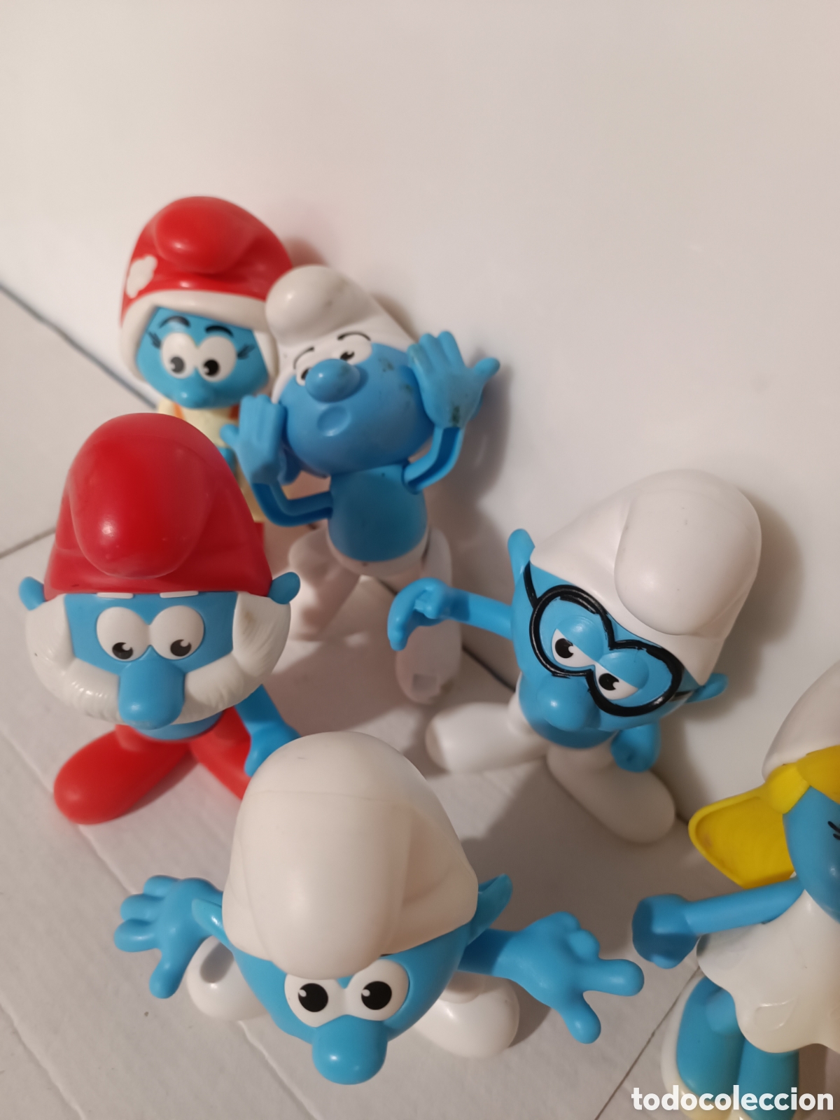 Figuras de goma y PVC: Figuras Los pitufos Burger King - Foto 4