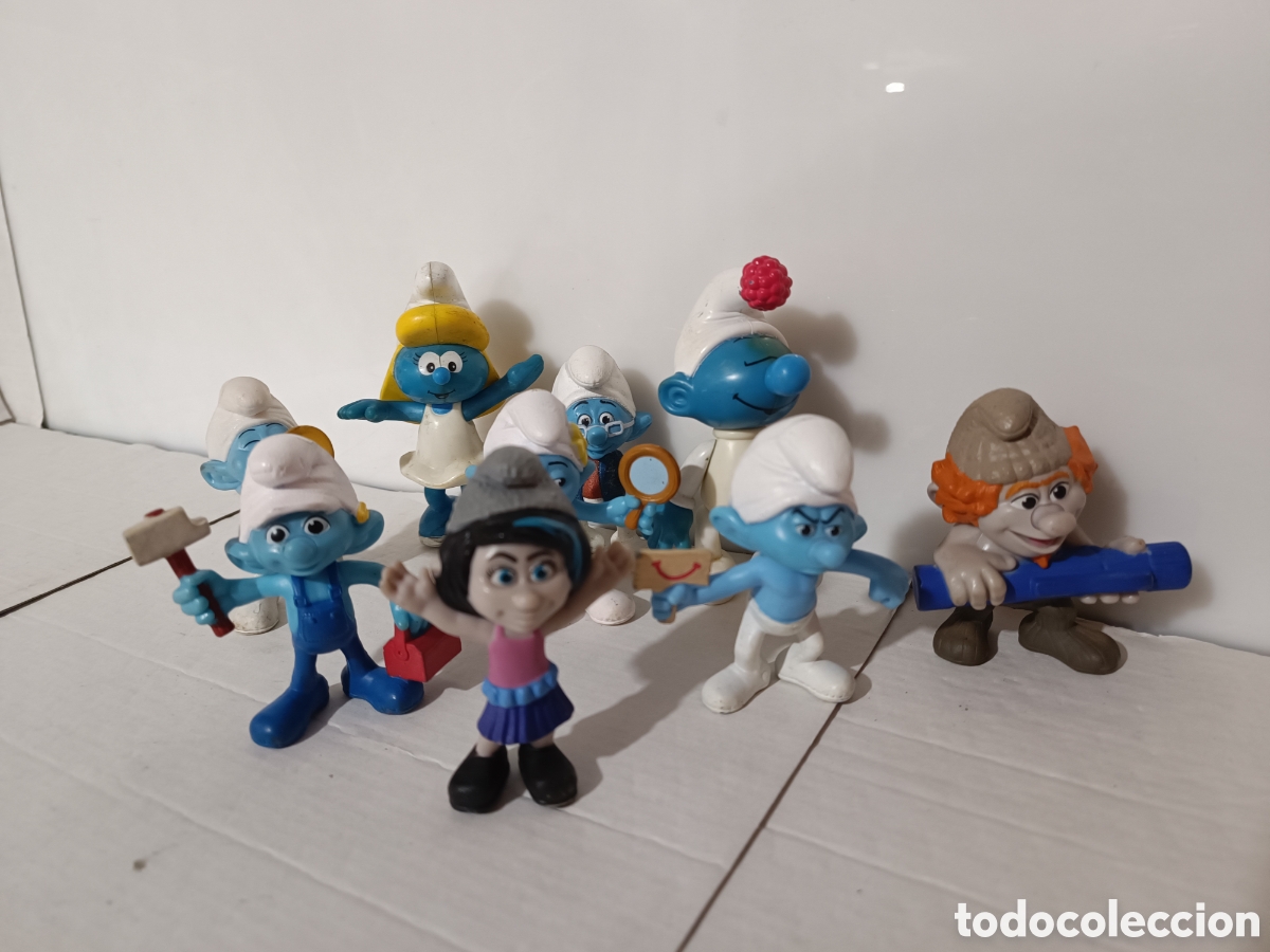 Figuras de goma y PVC: Figuras Los pitufos McDonalds - Foto 1
