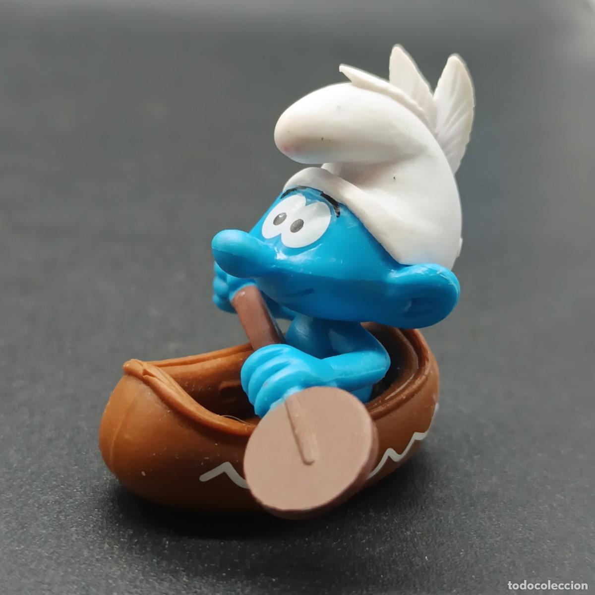 Figuras de goma y PVC: FIGURA DE PITUFO INDIO- PEYO - Foto 1