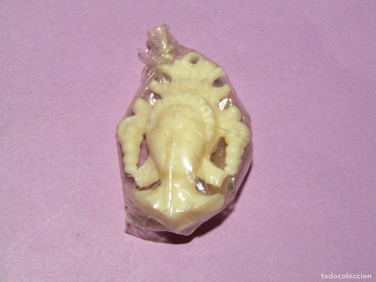 Figuras de Borracha e PVC: Antigua Figura de Rosc&oacute;n de Reyes en Pl&aacute;stico Cristalino - A&ntilde;o 1970-80s.