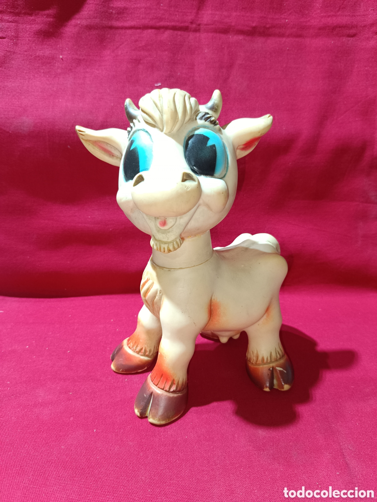 Figuras de Goma y PVC: Graciosa vaca de goma con pito marca Jugasa Made In Spain