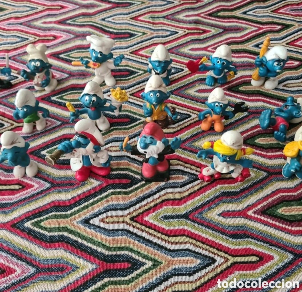 Figuras de goma y PVC: 21 Figuras de los Pitufos - Foto 3