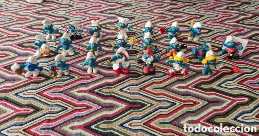 Figuras de goma y PVC: 21 Figuras de los Pitufos - Foto 1