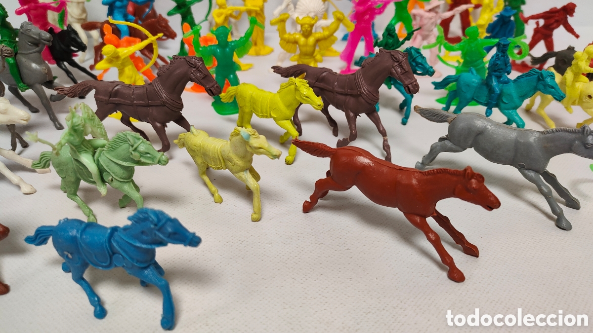 Figuras de goma y PVC: Lote Indios Y Vaqueros De Pl&aacute;stico Comansi A&ntilde;os 80 - Foto 6