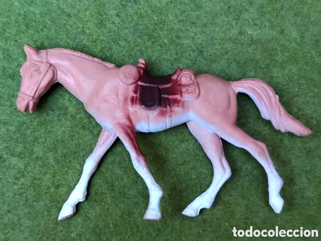 Figuras de goma y PVC: Comansi caballos 3a &eacute;poca Lote 5 indios vaqueros - Foto 3