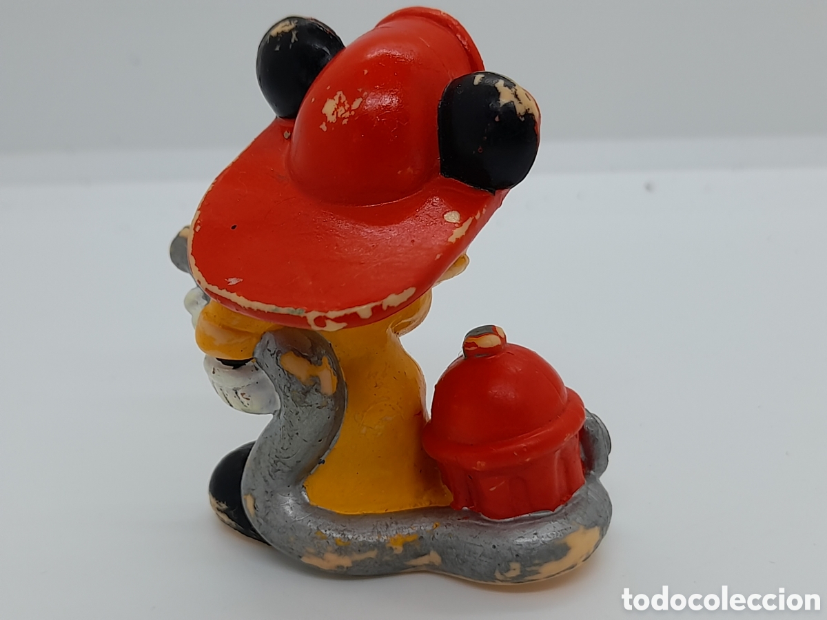 Figuras de goma y PVC: BULLYLAND. FIGURA DE MICKEY. BOMBERO. - Foto 2