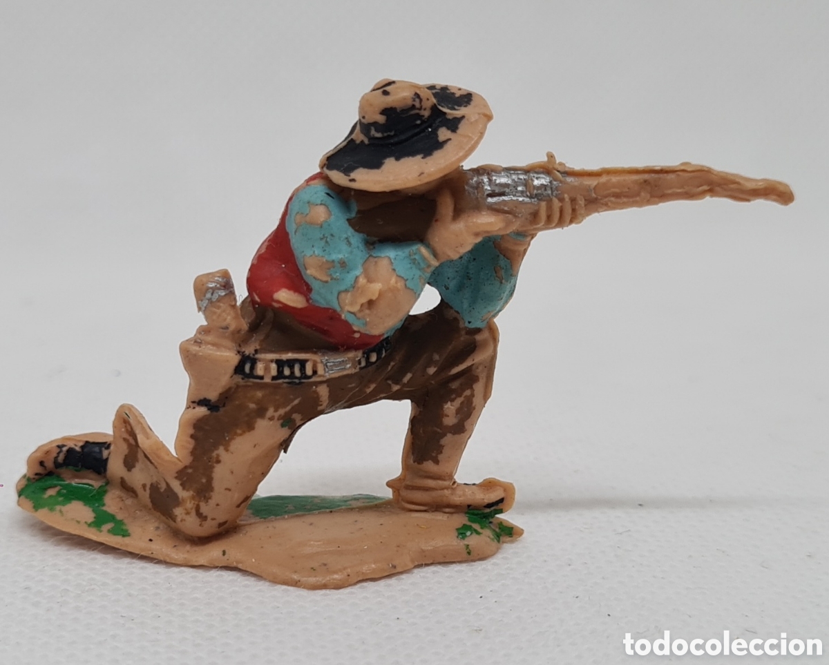 Figuras de goma y PVC: FIGURA COWBOY REF 58 PLASTICO REAMSA - Foto 1